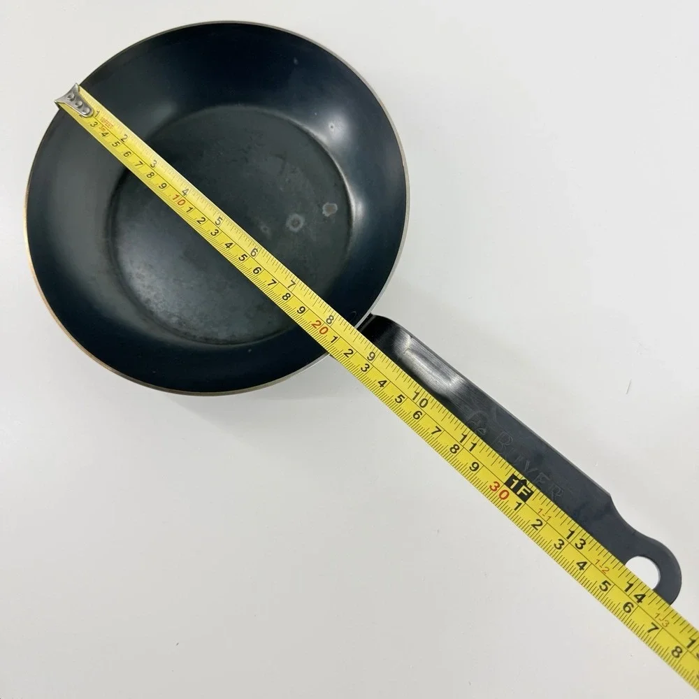 2 Piece Set - de Buyer Blue Carbon Steel Fry Pan 2mm Thick 9.5